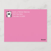 Zebra Baby shower Safari Pink Girl Briefkaart (Achterkant)