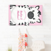 Zebra Baby shower Safari Pink Girl Spandoek (Insitu)