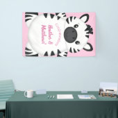 Zebra Baby shower Safari Pink Girl Spandoek (Beurs)