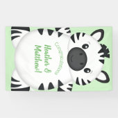 Zebra-Baby shower Spandoek (Horizontaal)