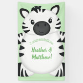 Zebra-Baby shower Spandoek (Verticaal)