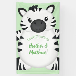 Zebra-Baby shower Spandoek