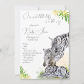 Zebra baby shower van moeder en baby Afrikaanse sa Kaart (Voorkant)