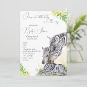 Zebra baby shower van moeder en baby Afrikaanse sa Kaart (Staand voorkant)