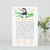 Zebra Baby shower Word Search Game (Staand voorkant)