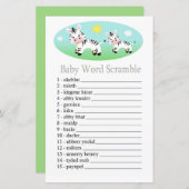 Zebra Baby word scramble game (Voorkant / Achterkant)