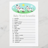 Zebra Baby word scramble game (Voorkant)