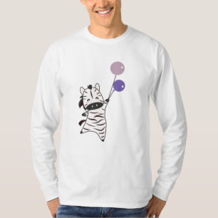 Zebra ballonnen kotsen dieren Safari dierentuin fa T-shirt