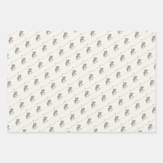 Zebra ballonpartij Cadeaupapier Vellen Set (Voorkant 3)