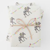 Zebra ballonpartij Cadeaupapier Vellen Set (In situ)