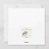 Zebra balloon party cards Set 10 Feestdagenkaart (Achterkant)