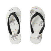 Zebra Balloon party Slip slops Kinder Teenslippers (Voetbed)