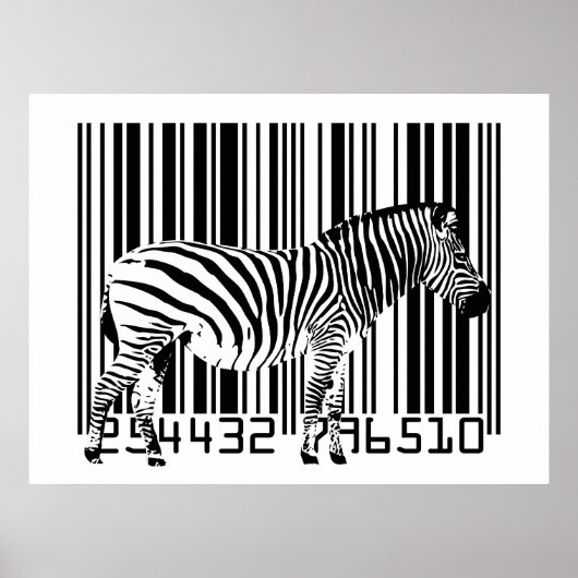 Zebra Barcode Art Poster (Voorkant)