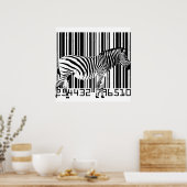 Zebra Barcode Art Poster (Keuken)