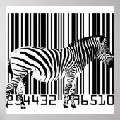 Zebra Barcode Art Poster (Voorkant)