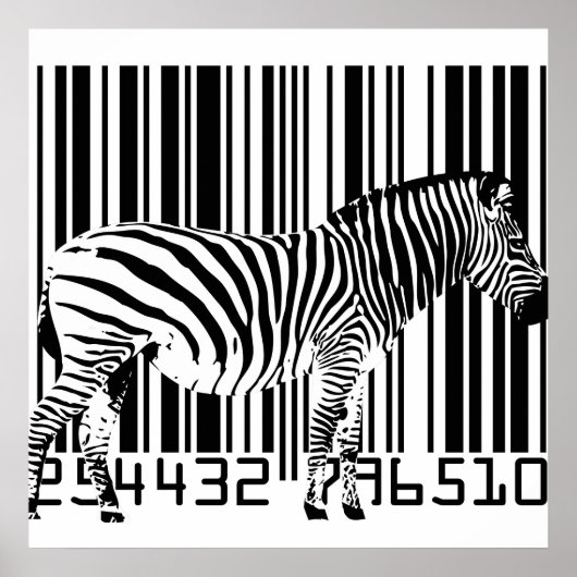 Zebra Barcode Art Poster (Voorkant)