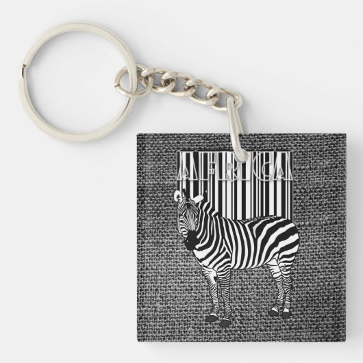 Zebra Barcode Sleutelhanger (voorkant)