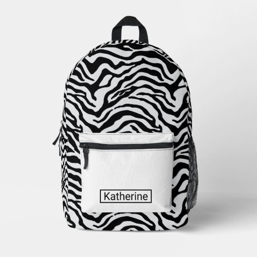 Zebra Bedrukte Rugzak (Voorkant)