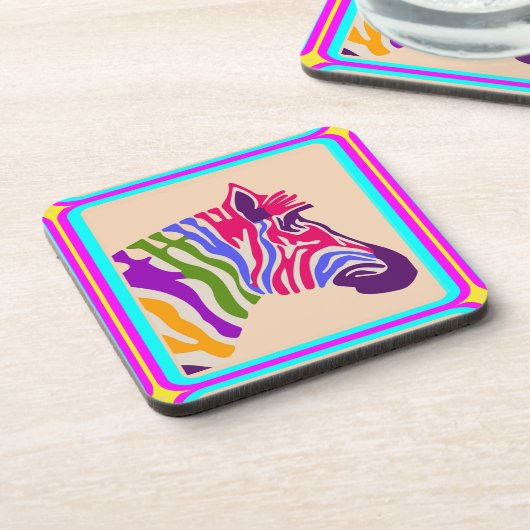 Zebra Beverage Coaster Bier Onderzetter (Linkerzijde)