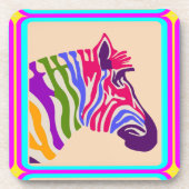 Zebra Beverage Coaster Bier Onderzetter (Voorkant)