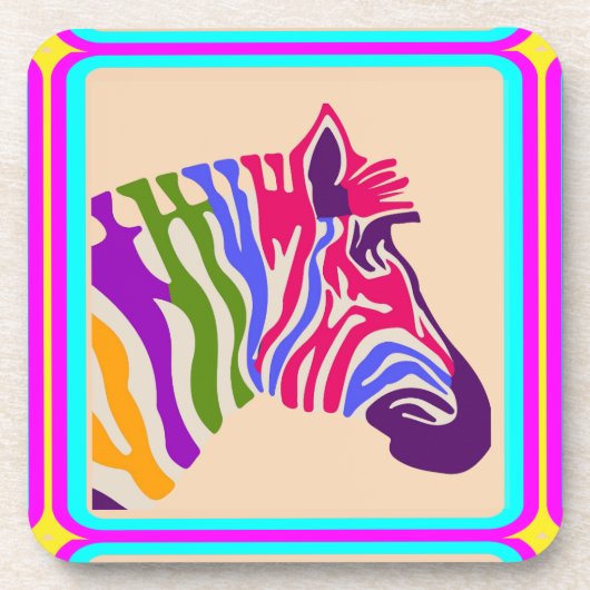 Zebra Beverage Coaster Bier Onderzetter (Voorkant)