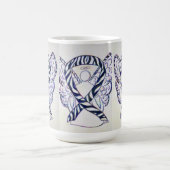 Zebra Bewustmaking Ribbon Angel Art Mok (Center)