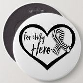 Zebra-bewustmakingslint voor mijn heldhaftige ronde button 6,0 cm (Voorkant /achterkant)