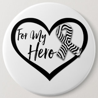 Zebra-bewustmakingslint voor mijn heldhaftige ronde button 6,0 cm