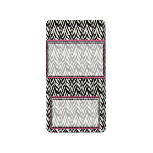 Zebra Birthday Hershey Miniatuur Snoep Wrapper Etiket (Voorkant)