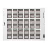 Zebra Birthday Hershey Miniatuur Snoep Wrapper Etiket (Full Sheet)