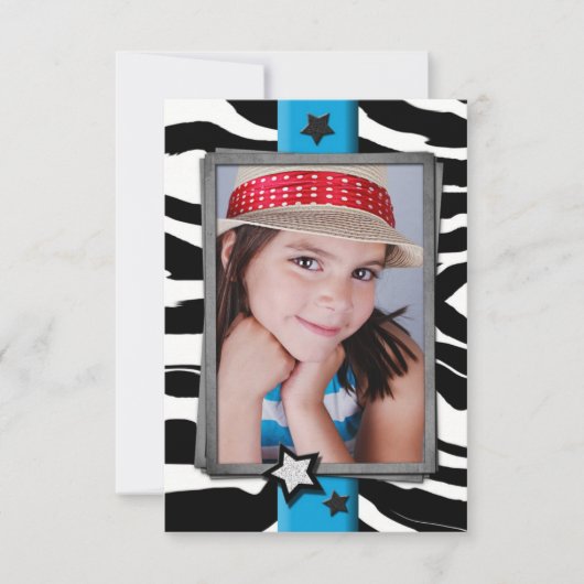 Zebra Birthday Kaart (Voorkant)