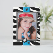 Zebra Birthday Kaart (Staand voorkant)