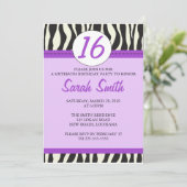 Zebra Birthday Kaart (Staand voorkant)