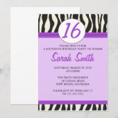 Zebra Birthday Kaart (Voorkant / Achterkant)