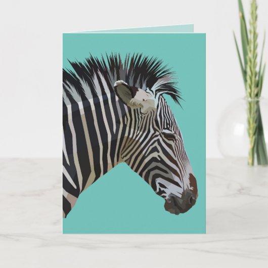 ZEBRA BIRTHDAY KAART (Voorkant)