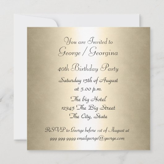 Zebra Birthday party Invitation Kaart (Achterkant)