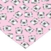 Zebra Birthday Party roze Tafelkleed (Gekanteld)