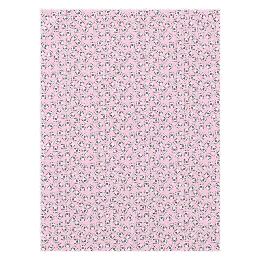 Zebra Birthday Party roze Tafelkleed (Voorkant)