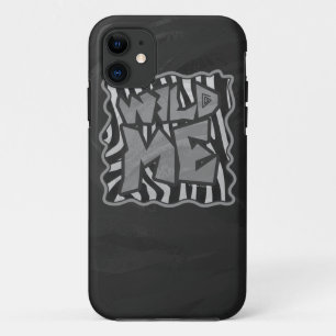 Zebra Black and Light Grey Wild me Case-Mate iPhone Case