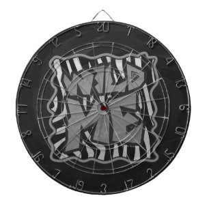 Zebra Black and Light Grey Wild me Dartbord