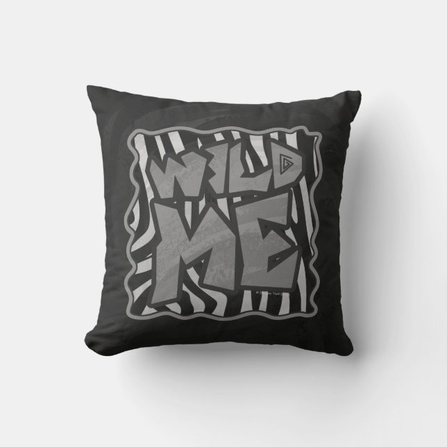 Zebra Black and Light Grey Wild me Kussen (Voorkant)