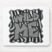 Zebra Black and Light Grey Wild me Muismat (Voorkant)