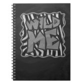 Zebra Black and Light Grey Wild me Notitieboek (Voorkant)