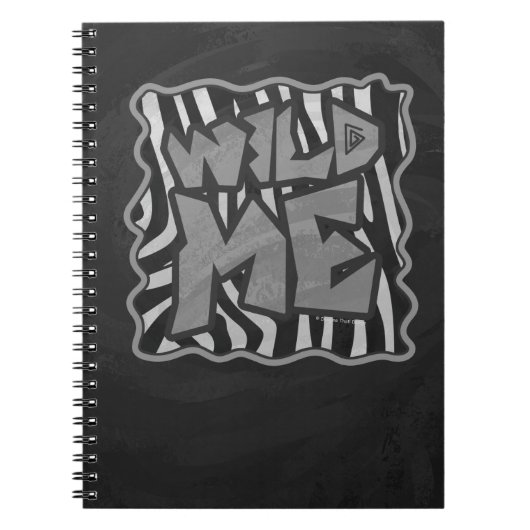 Zebra Black and Light Grey Wild me Notitieboek (Voorkant)