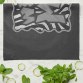 Zebra Black and Light Grey Wild me Theedoek (Gevouwen)