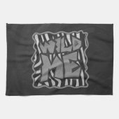 Zebra Black and Light Grey Wild me Theedoek (Horizontaal)