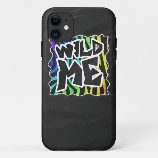 Zebra Black and Rainbow Wild me Case-Mate iPhone Case (Achterkant)