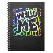 Zebra Black and Rainbow Wild me Notitieboek (Voorkant)