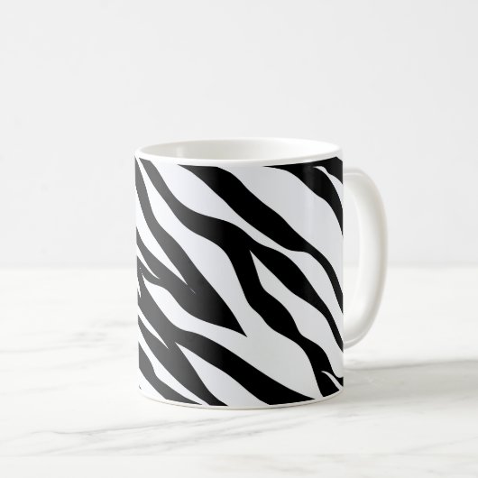 Zebra Black and White Pattern   Koffiemok (Voorkant rechts)
