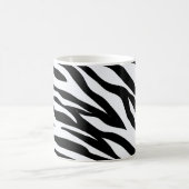 Zebra Black and White Pattern   Koffiemok (Center)